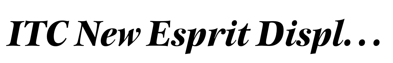 ITC New Esprit Display Black Italic